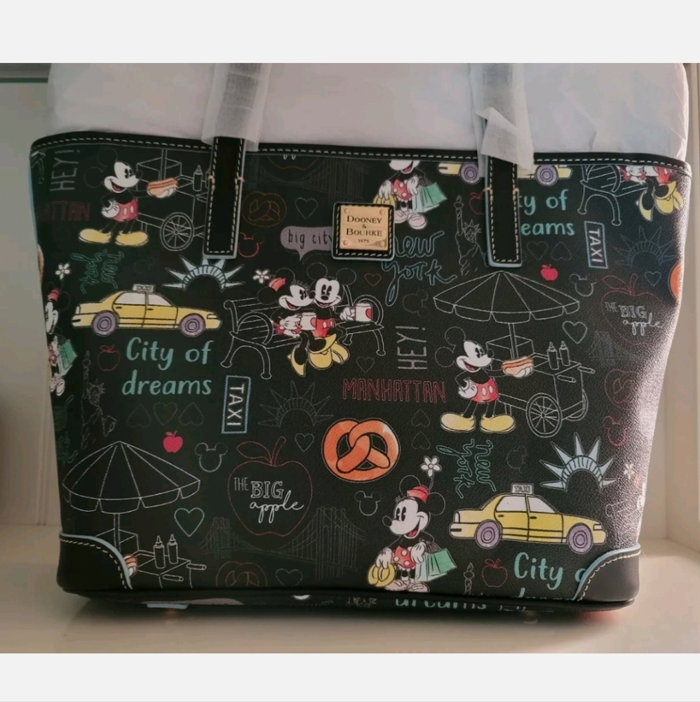 NWT Disney Dooney & Bourke Mickey Mouse Minnie New York Collection Tote Purse